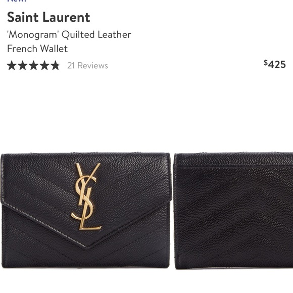 Yves Saint Laurent Handbags - YSL Quilted Leather Wallet